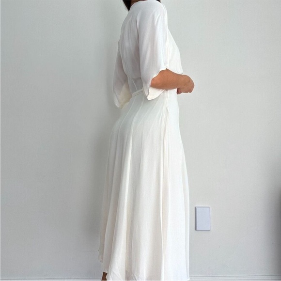 Reformation Karen Ivory Wrap Dress Small - Picture 2 of 5